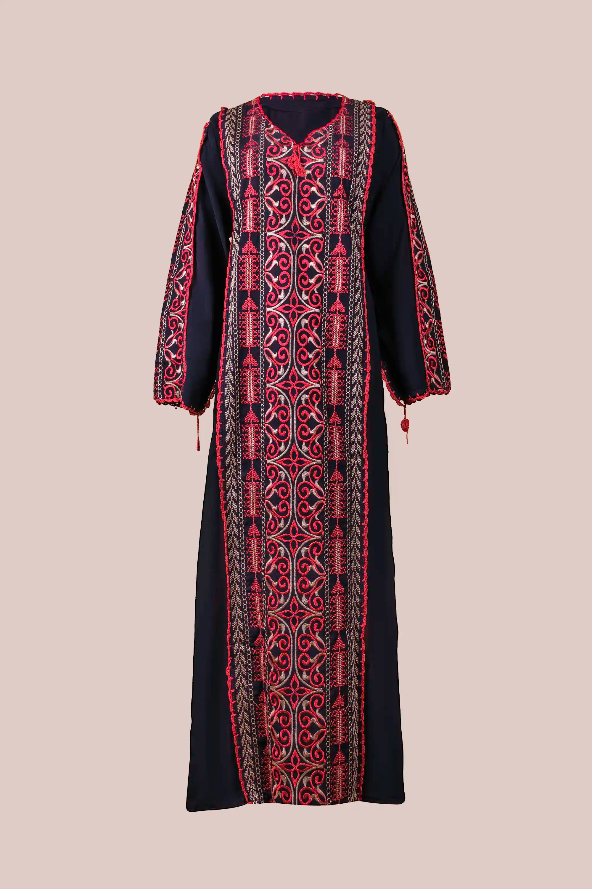 Palestinian Embroidered Abaya – Sultana