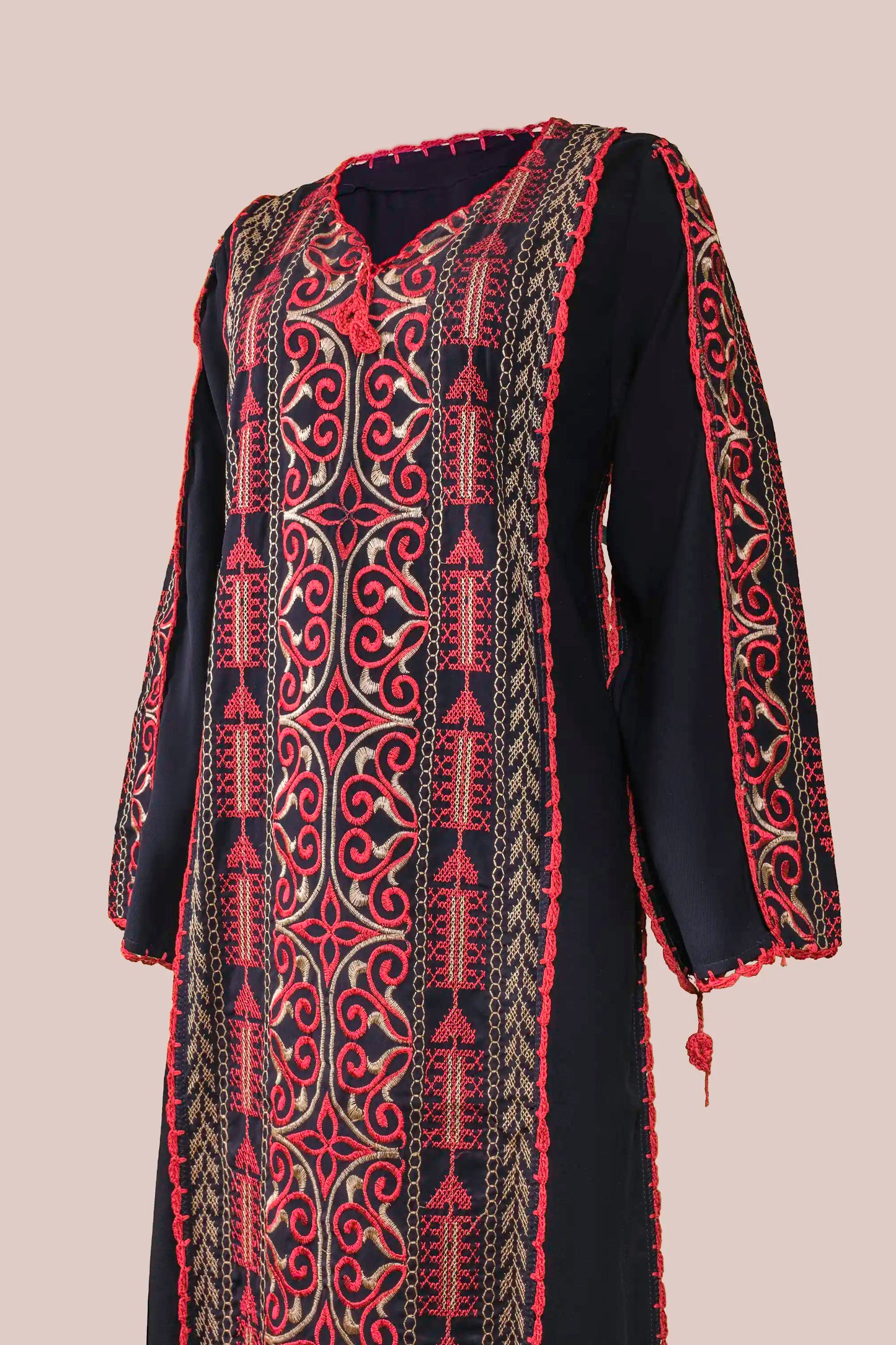 Palestinian Embroidered Abaya – Sultana